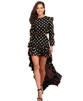 Black Golden Polka Dot Dress